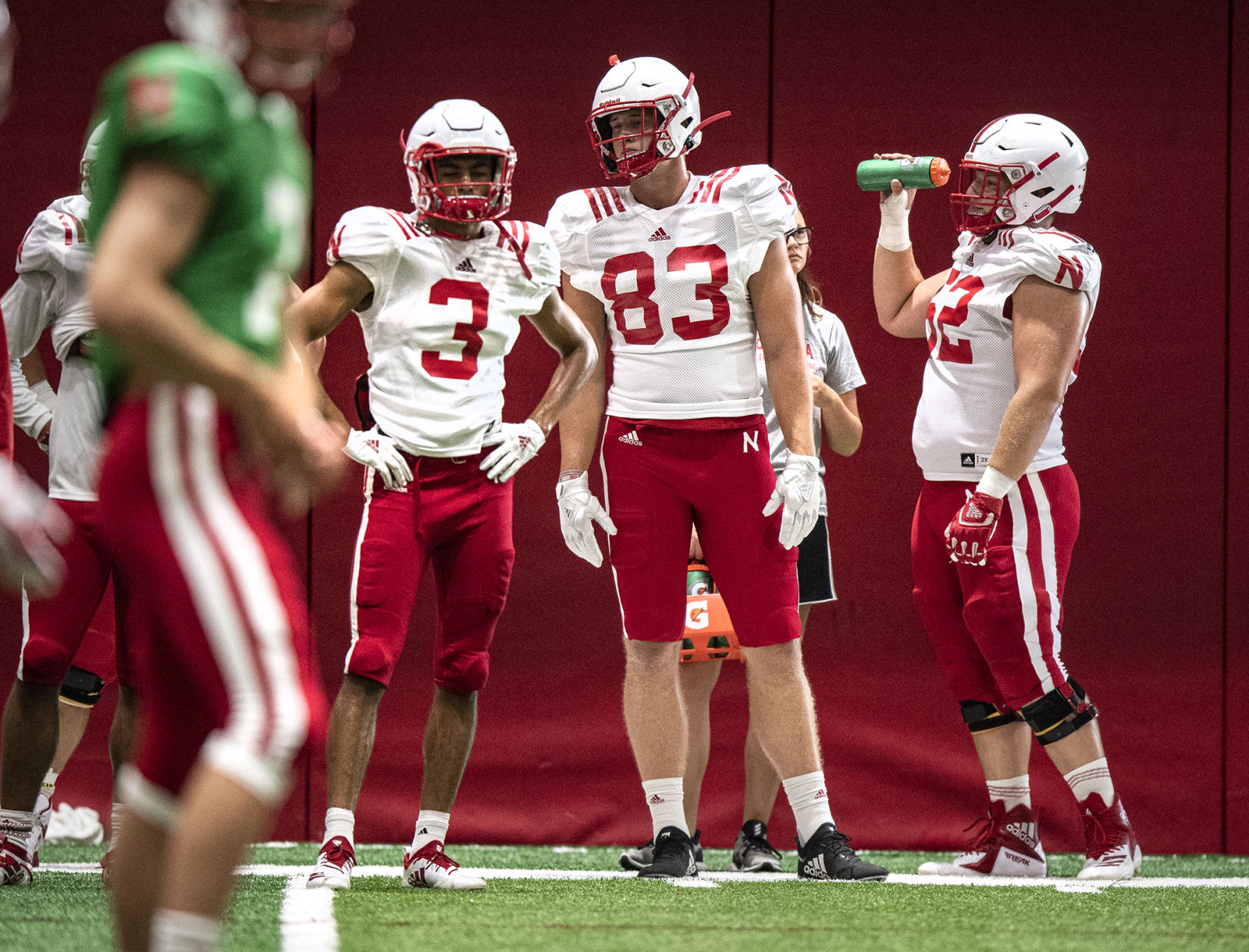 NU football practice, 8.7